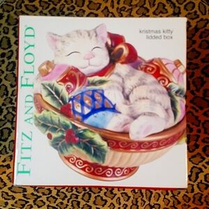 Fitz & Floyd Lidded KITTY Box-NIB!